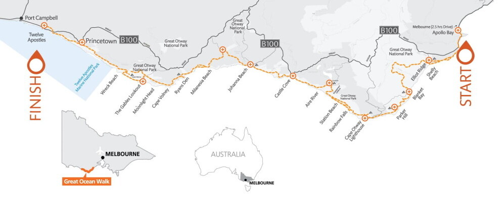 Great Ocean Walk map
