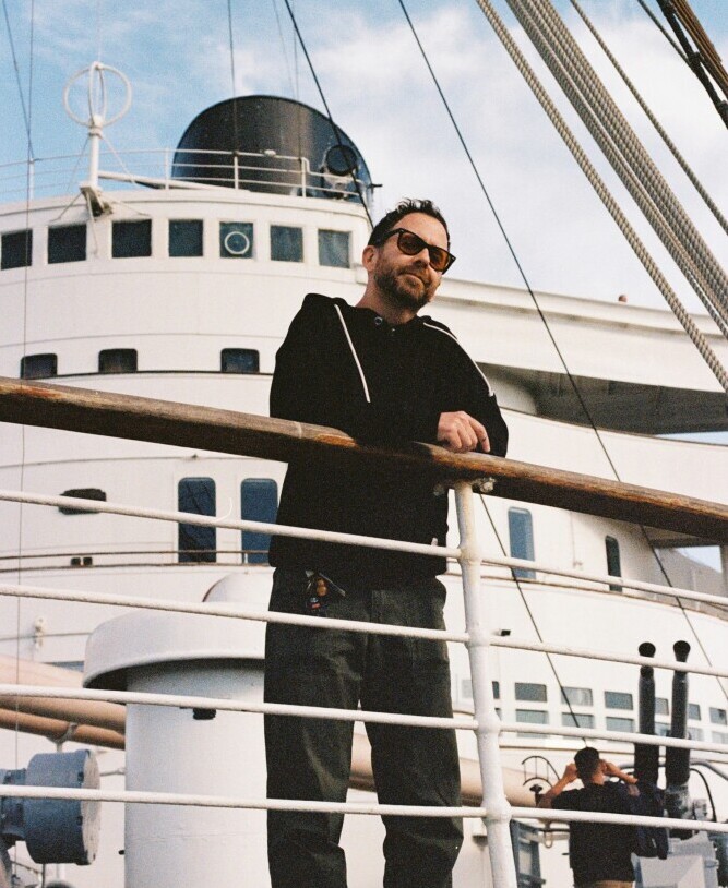 man on a cruise line