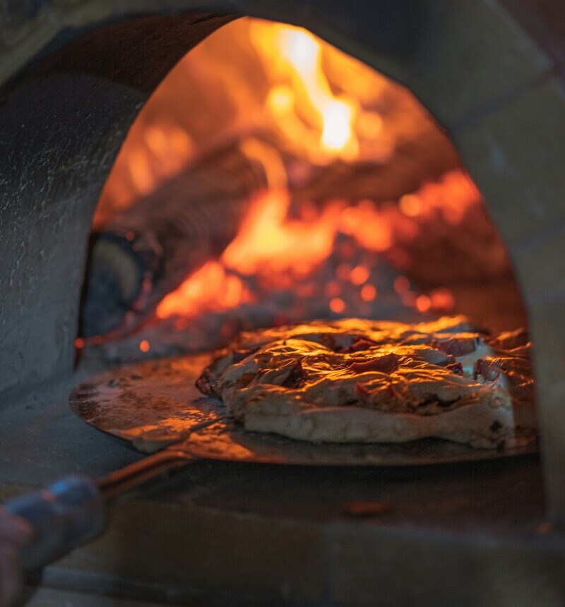 Wood-fired pizza